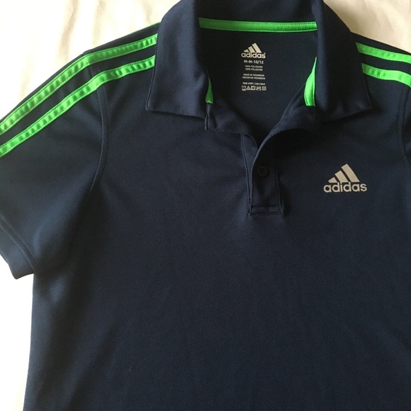 Adidas Short Sleeve Athletic Polo Shirt YMD - Picture 4 of 8